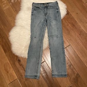 Express High Rise Straight Jeans